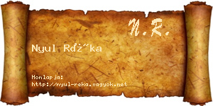 Nyul Réka névjegykártya